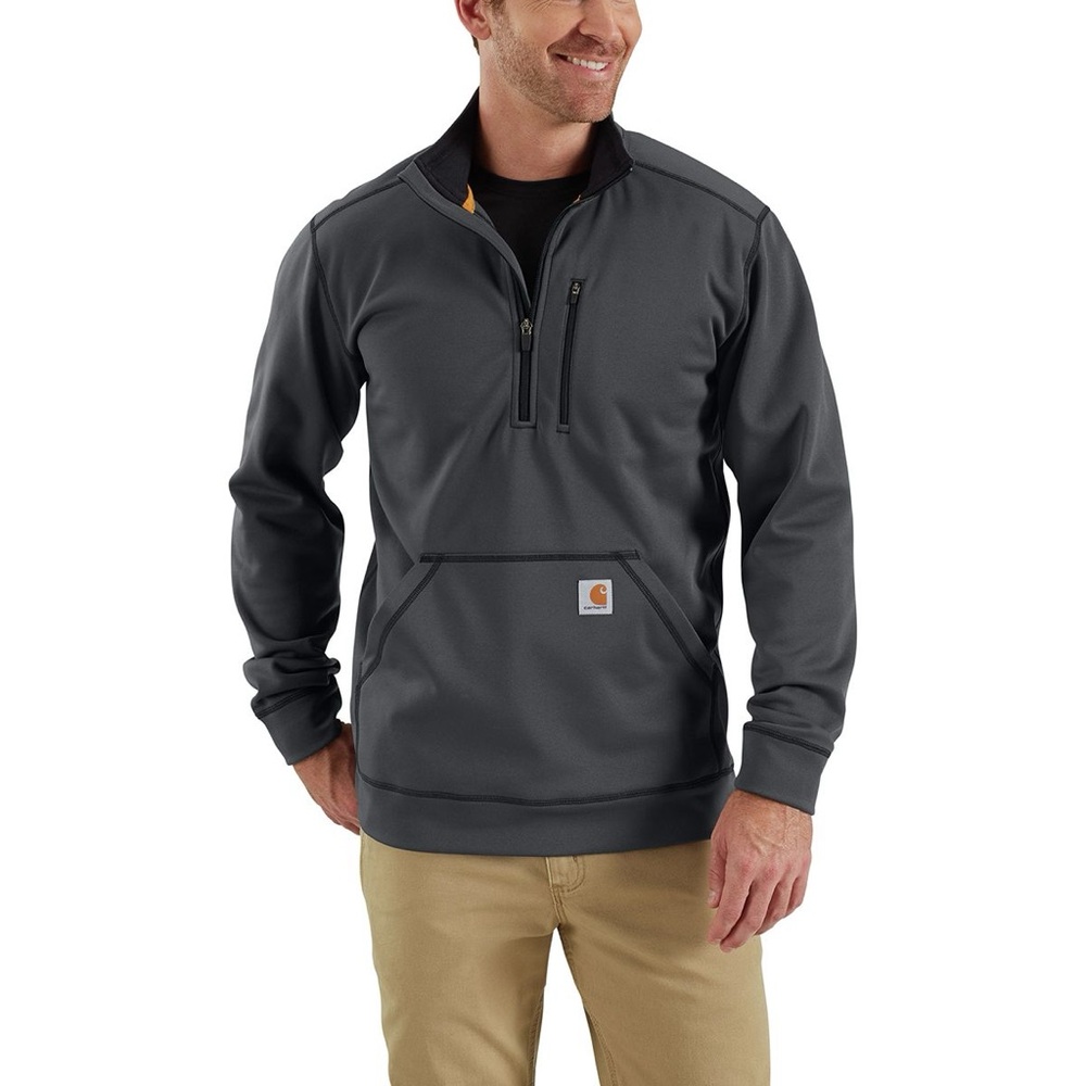 Carhartt Dark Grey Half-Zip Sweatshirt size 2XL